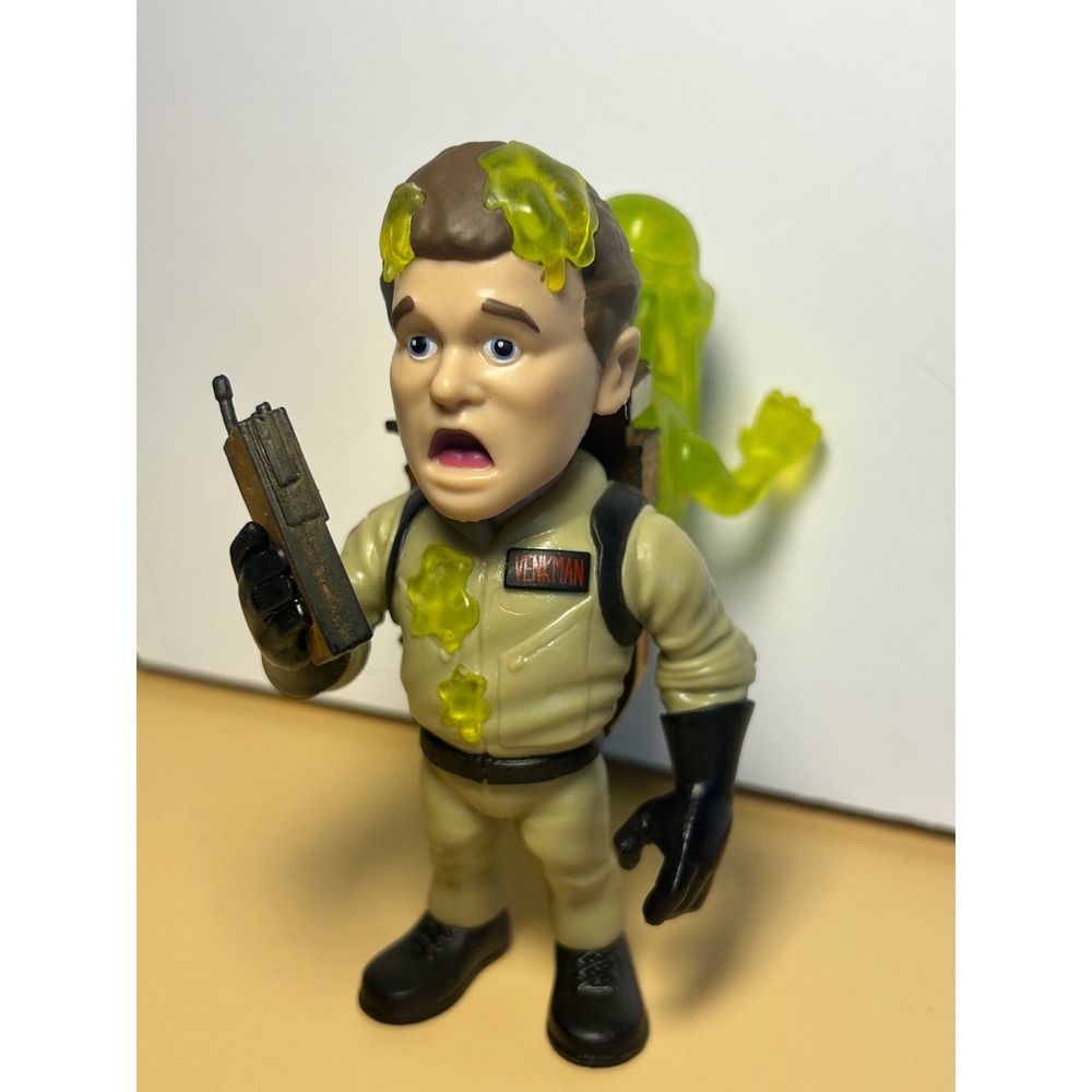 Ghostbusters Peter Venkman Action Figure with Slimer Ghost Accessory Tan Suit